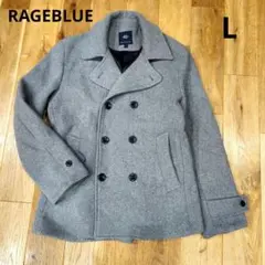 美品✨RAGEBLUE Lサイズ ピーコート グレー　ウール混　レイジブルーのサムネイル