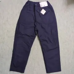 ユニクロ ストレッチ ウォームイージーベイカーパンツネイビー 120