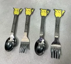 レア！　ポケットモンスター　ピカチュウ ステンレス製スプーン＆フォーク　2セット