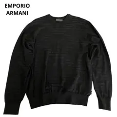 EMPORIO ARMANI クルーネックニットセーター エンボス　イーグルロゴ