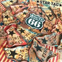 ★三角　星　革タグ★　デニムリメイク　デニムチャーム★　レザータグ