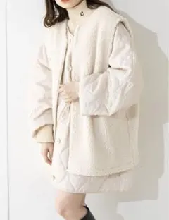 Chico キルティングライナー+ボアベスト set