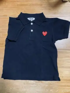 COMME des GARÇONS PLAY ポロシャツ ブラック 赤ハート S - メルカリ