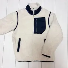 ワークマン レディースデタッチャブルボアスタンドジャケット アイボリー ネイビー