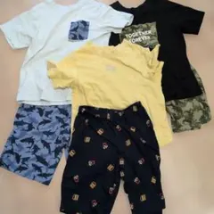 GU キッズパジャマ 半袖ハーフパンツ130cm