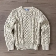 Kerry Woollen Mills ウールセーター クリーム色 36