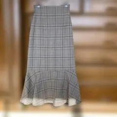 OLIVE des OLIVE チェック柄マーメイドスカート F
