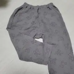 GU クマ柄 グレー パンツ 100