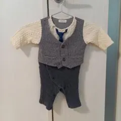 千鳥柄ロンパース　センスオブワンダー　冠婚葬祭　ネクタイ