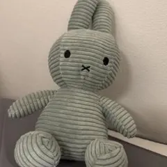 ミッフィー　コーデュロイ　ぬいぐるみ グリーン