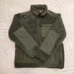 ユニクロ　フリース　上着　ボア カーキ　アウター　緑　160cm