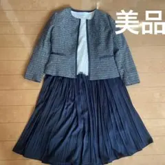 【美品】ロペピクニック　スカート　ネイビー 38 シフォン　卒業式　セレモニー