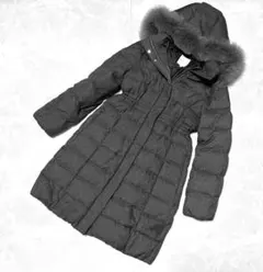 組曲 ダウンコート フォックスファー ダウン90% フード取外し可 サイズ2