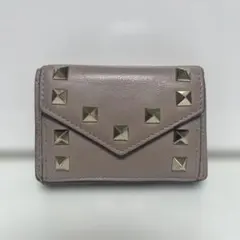 Valentinoヴァレンティノ　スタッズ付きグレー三つ折り財布のサムネイル