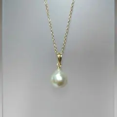 白蝶真珠　10ｍｍ　ｓｖペンダントトップ　初めての白蝶真珠デビューにぴったり