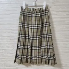 極美品✨BURBERRYS バーバリー　ノバチェック柄 プリーツ　ウール　S * 美品✨️BURBERRY♡ノバチェック♡プリーツスカート ♡ウール♡Lサイズ