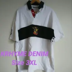 KRHYME DENIM／クライムデザイン／ラガーシャツ半袖／サイズ【3XL】