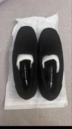 スエード モカシン ブラック