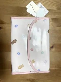 ジェラートピケ　母子手帳ケース ピンク　Lサイズ