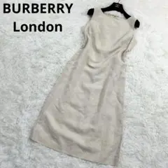 バーバリーワンピース バーバリーロンドン ベージュ リボン ワンピース 美品 バーバリーワンピース バーバリーロンドン ベージュ 大リボン