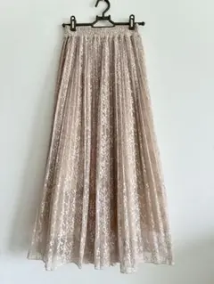 ロペピクニック プリーツ レース チュール ロングスカート