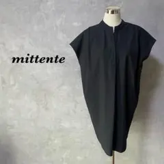 美品✨ミッテンテ コクーンチュニック フレンチスリーブ タック 黒 L 1873