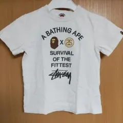 STUSSYエイプTシャツBAPEKIDS110cm白A BATHING APE