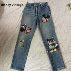 希少✨ディズニーヴィンテージ90s Disneyジーンズ刺繍デニムパンツUSA製