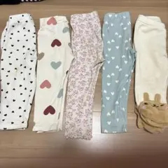 90 女の子　子供服　保育園着　長袖ズボン　パンツ　秋服　冬服　まとめ売り