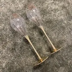 シーン シャンパングラス ゴールド　2点セット