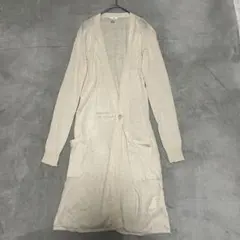 MaxMara マックスマーラ 白タグ シルク リネン ロングカーディガン S