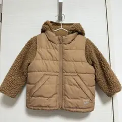 GAP ボア　フリースジャケット+ダウンベスト セパレート可　90 ブラウン