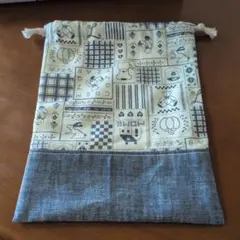 給食袋 　パッチワーク柄　ハンドメイド
