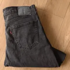 Levi's 505ブラックジーンズ/デニム/古着/実寸W34L30/裾直有