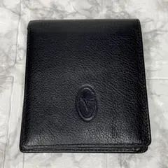GIANNI VALENTINO ジャンニバレンチノ 二つ折り財布 黒　レザーのサムネイル