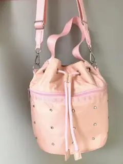 【美品】レスポートサック　ショルダーバッグ/ハンドバッグ2WAYビジュー・ピンク