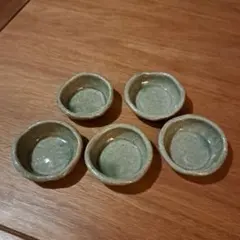 陶器 丸型皿 箸置き5個セット