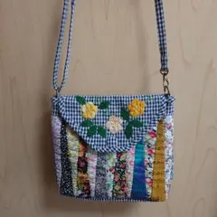 ハンドメイド　パッチワーク　ショルダーバッグ DIY☆7cm角パッチワークで可愛いショルダーバッグの作り方 - YouTube