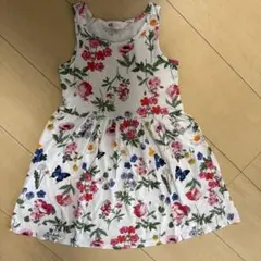 H&M 花柄 ノースリーブワンピース 110-116cm