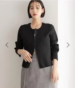 LOWRYS FARM | WZIPリブカーディガン LONG