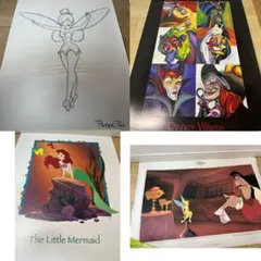 ティンカーベル ディズニー ヴィランズ リトルマーメイド ポスターセット