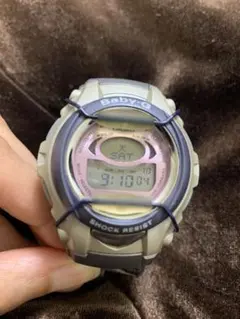Baby-G デジタル腕時計 グレー/ピンク.