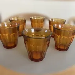 DURALEX ピカルディー アンバー250ml 6個セット　コストコ平皿2枚付