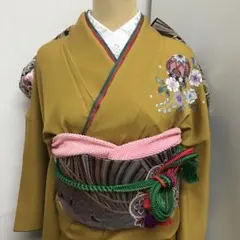 正絹 振袖 長襦袢 袋帯 3点セット お着物