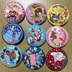 ディズニー　刺繍缶バッジ　9個セット