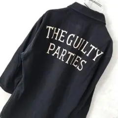 WACKO MARIA ビッグロゴ 刺繍 クロップド シャツ ブラック ＸＬ