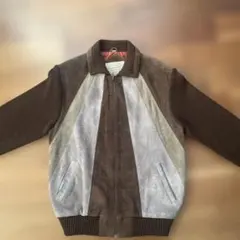 ANTHONY'S ジップアップジャケット ブラウン グレー