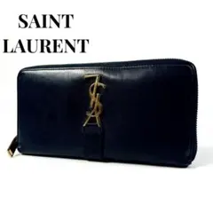 SAINT LAURENT サンローラン カサンドラ 長財布 ラウンドジップ 黒