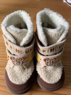 中古　MIKI HOUSE ベビーブーツ ボア ベージュ14cmのサムネイル
