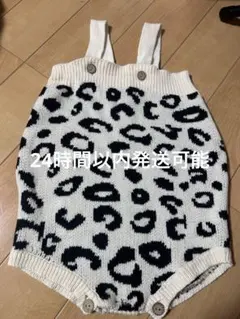 ヒョウ柄ロンパース90サイズ